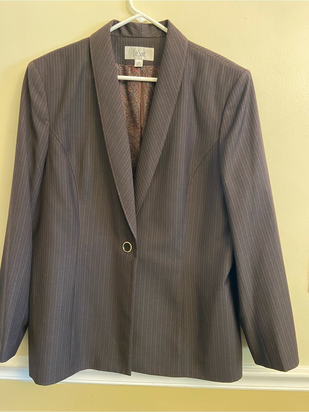 Le Suit Brown Pantsuit size 18